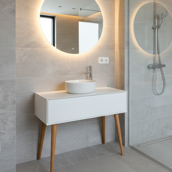 Móvel de Casa de Banho ao Chão Classic com Pés em Carvalho - Image 3