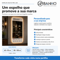 Espelho Selfie Pro LED Personalizável - Image 2