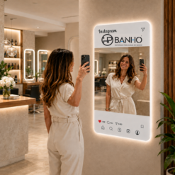 Espelho Selfie Pro LED Personalizável